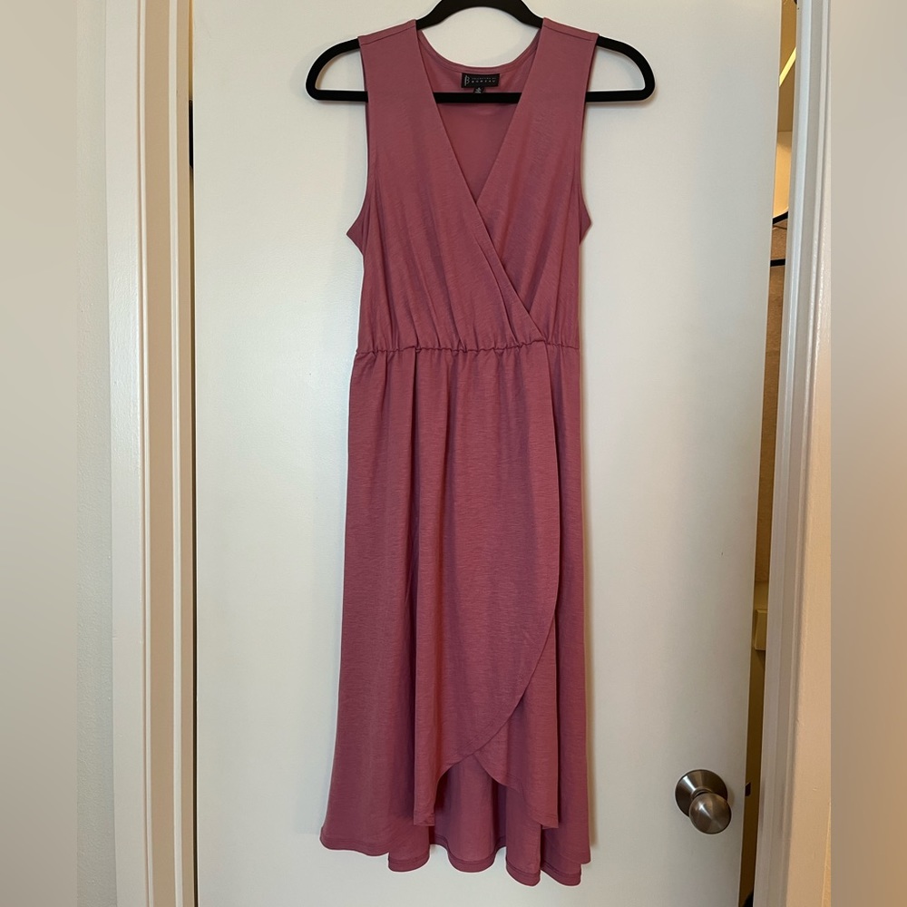 B Collection by Bobeau - Pink faux wrap midi sundress